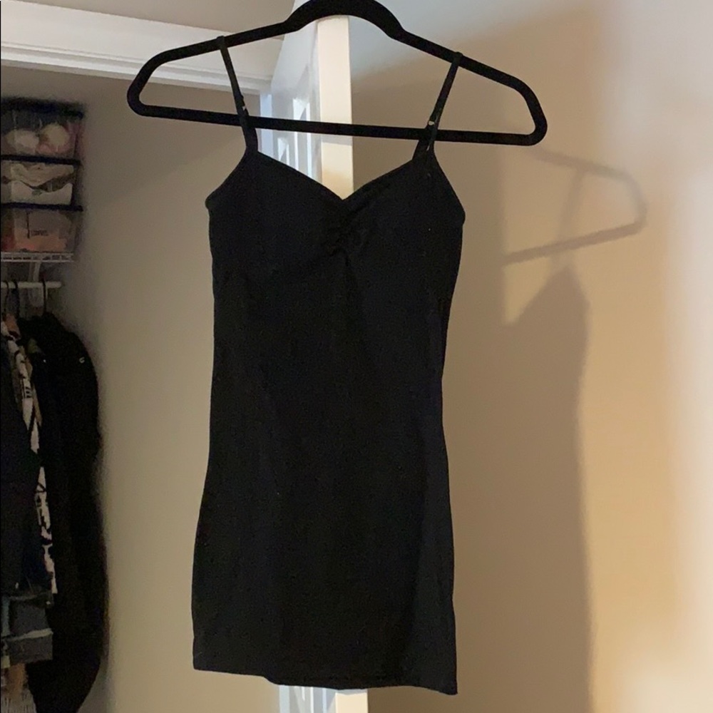 Longer Padded Black Tank